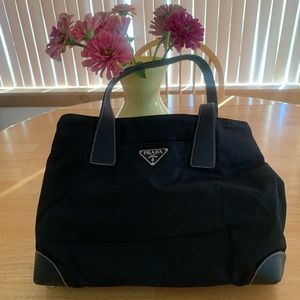 Prada Nylon and leather trim handbag